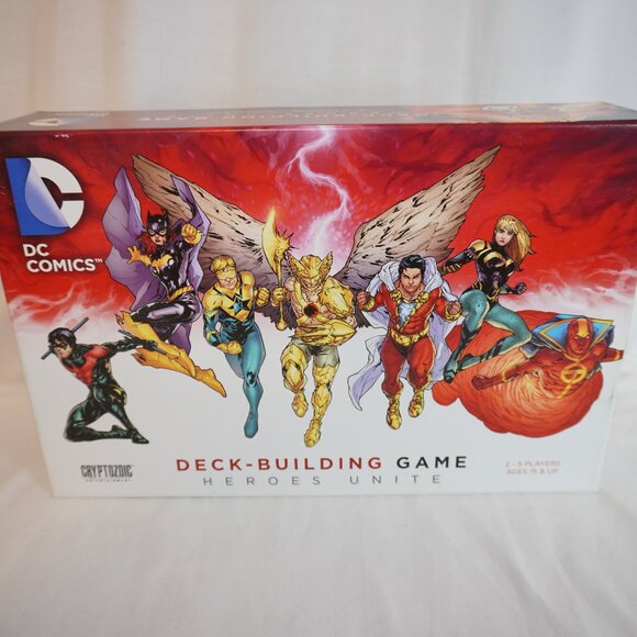 Popular DC Comics - 2 Deck Building Games - Cryptozoic (Complete)  Heroes Unite - Picture 3 of 6